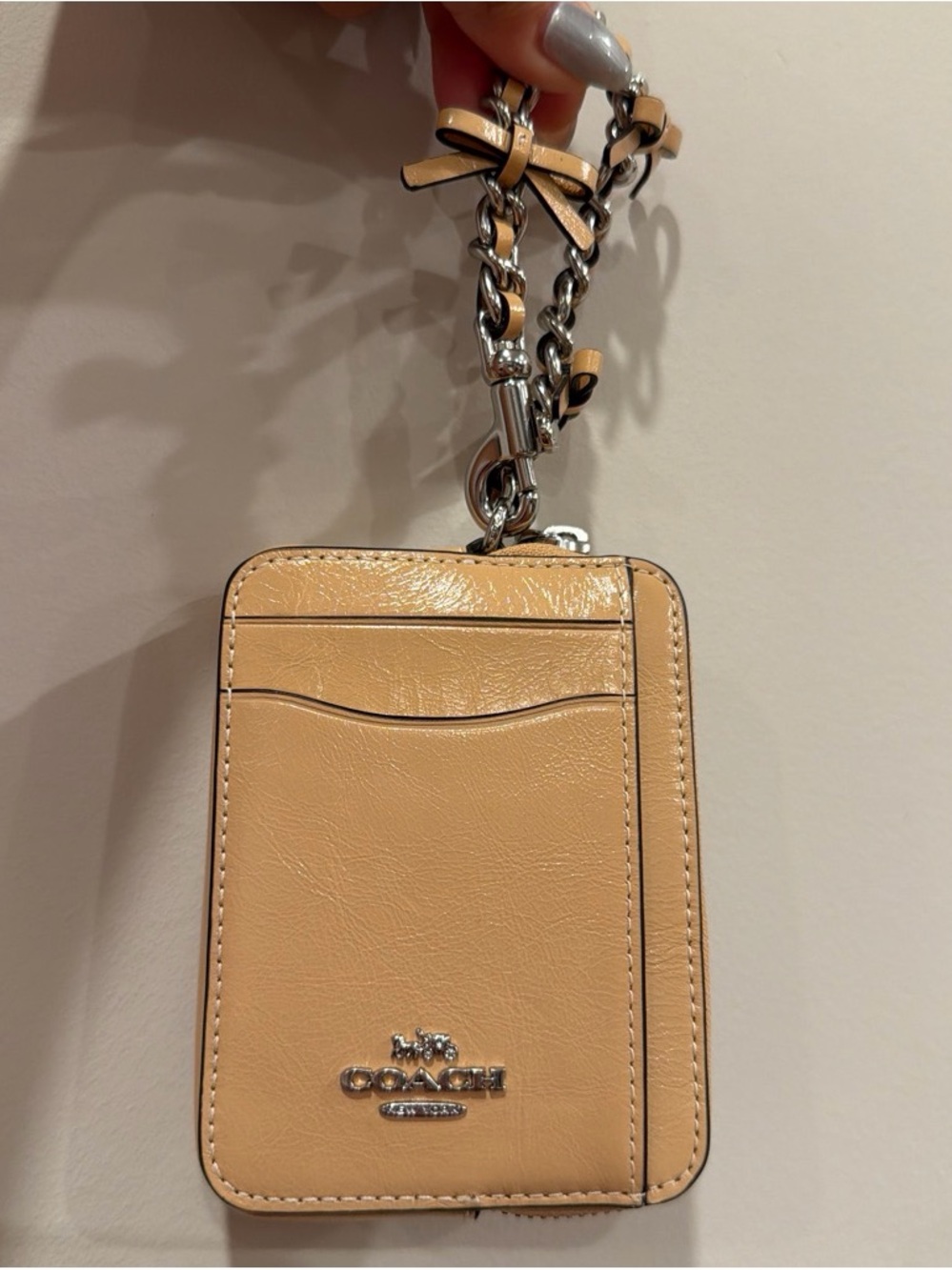 🎀COACH~Zip Card Case With Bows